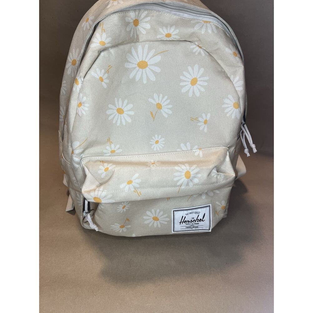 Herschel Daisy Full Size Backpack Cream W/ Daisies